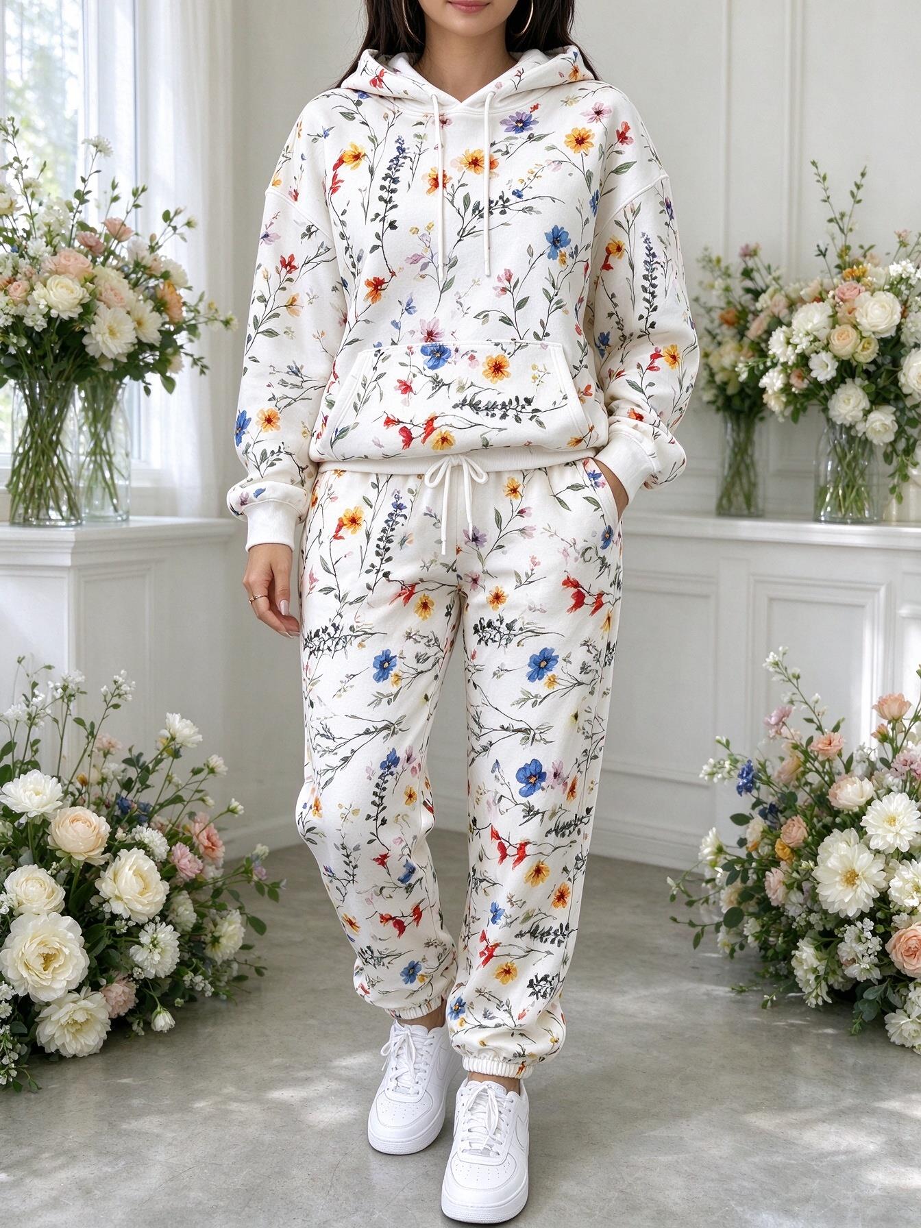 Women Wildflower Floral Hooded - Joggers Pants recension och pris