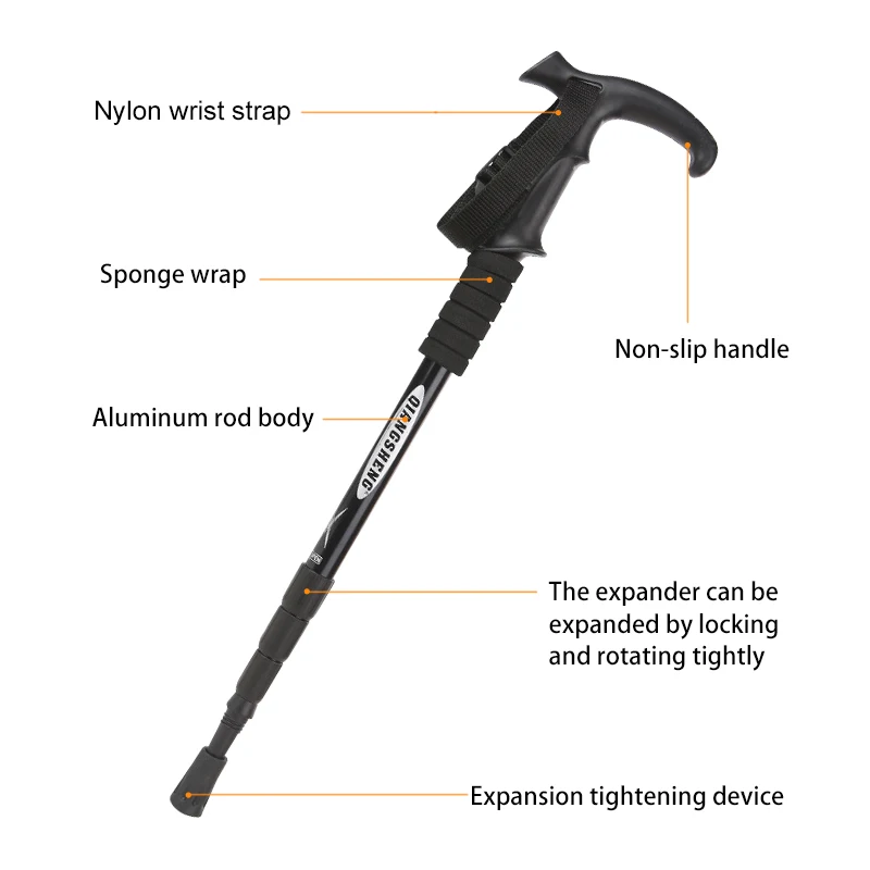 Outdoor Folding Trekkings Pole - Trekking Pole Carbon recension och pris