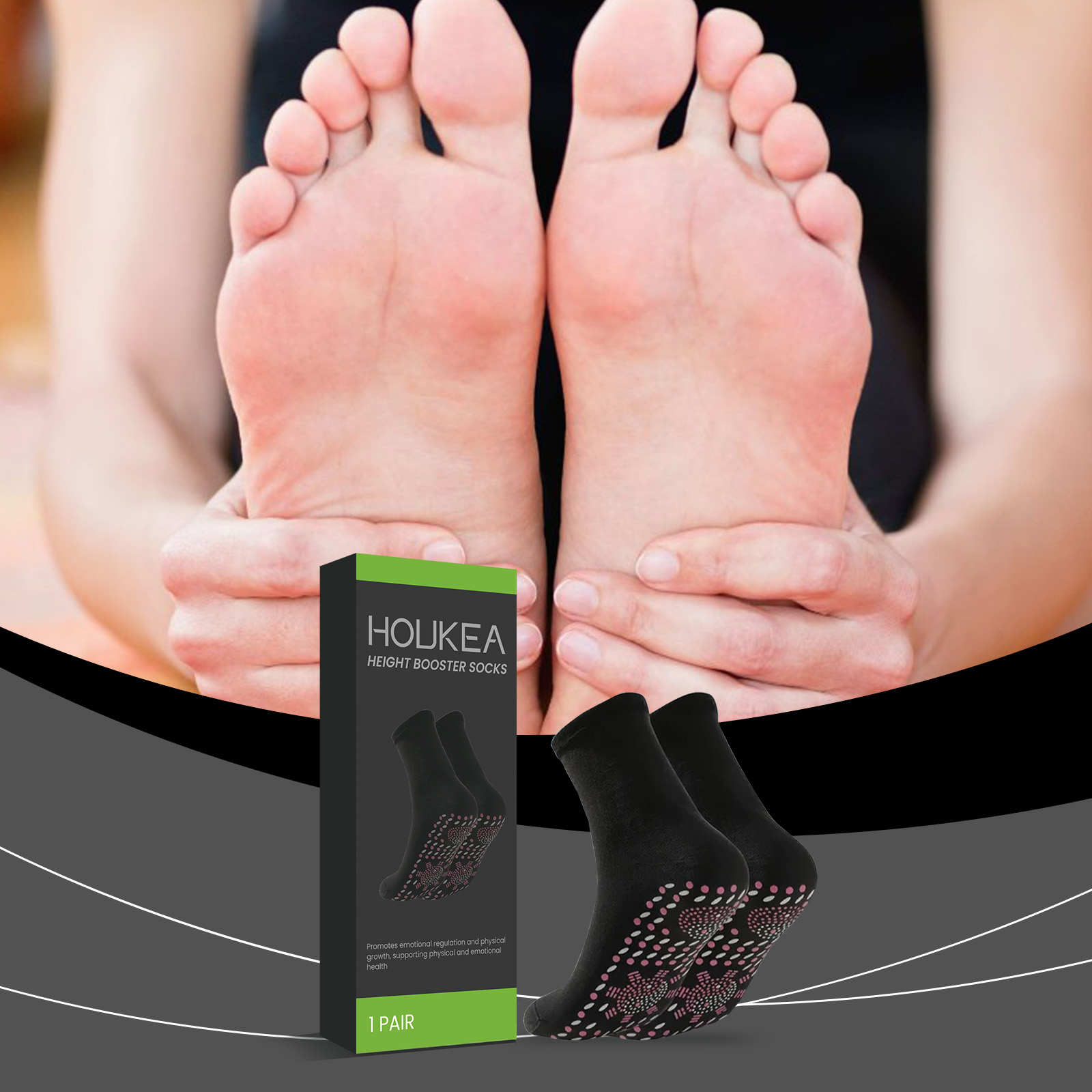 Self-Heating Foot Socks, Skin- - Sports Socks recension och pris