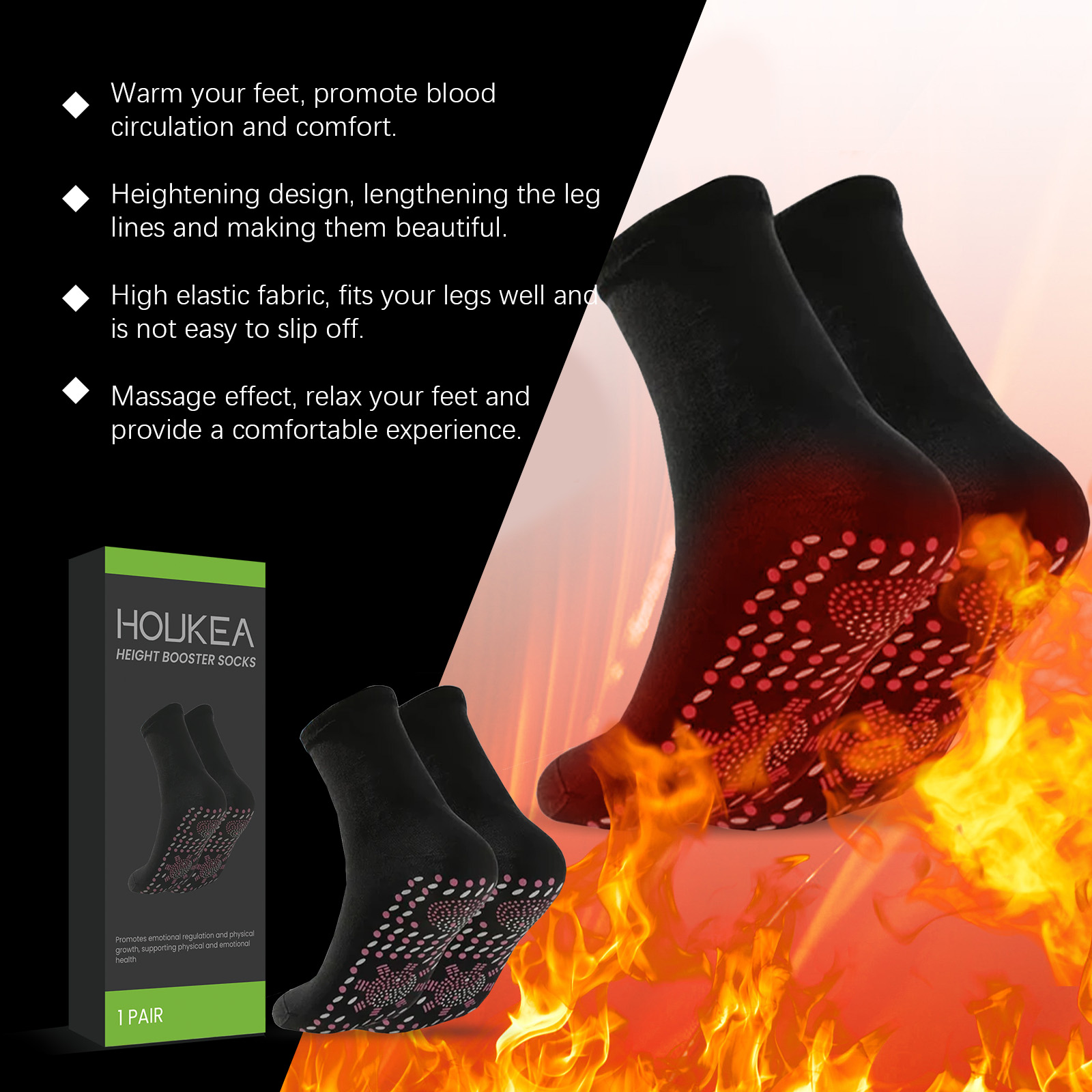 Self-Heating Foot Socks, Skin- - Sports Socks recension och pris