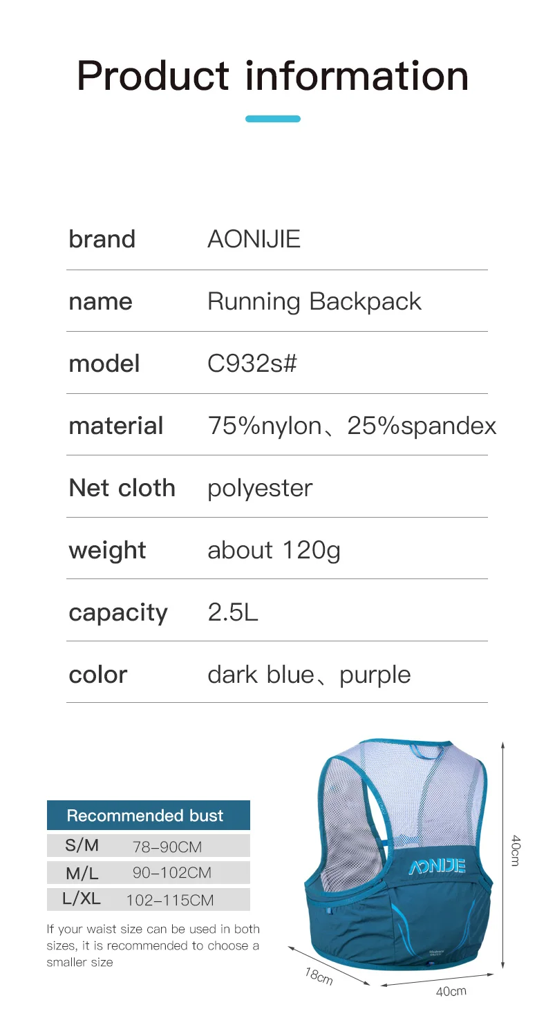 AONIJIE C932S 2.5L Portable Hy - Hydration Vest recension och pris